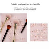 Pearl Cosmetic Brush Holder, Transparent Acrylic Cosmetic Brush Container, Brush Holder Cosmetic Brush Container Dustproof Beauty Makeup Tools Organizer, Cosmetics Brush Storage Box with Lid