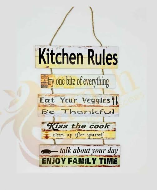 Kitchen Rules Wall Hanging | Wall Décor | Home Décor