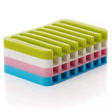 Countertop Soap Dish, Flexible Bathroom Silicone Soap Dish, Soap Pads Organizer, Water Soap Tray Stand, Non-Slip Silicone Soap Box, Drainable Soap Saver Pad for Shower Bathroom Kitchen