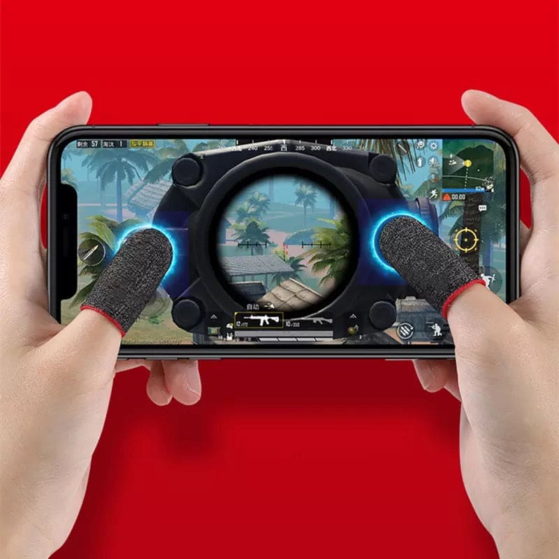 1 Pair Finger Sleeves For Gaming, Sweatproof Gloves Breathable Fingertips For Mobile Games, Non-Scratch Sensitive Touch Screen Gaming Finger Thumb Sleeve Gloves