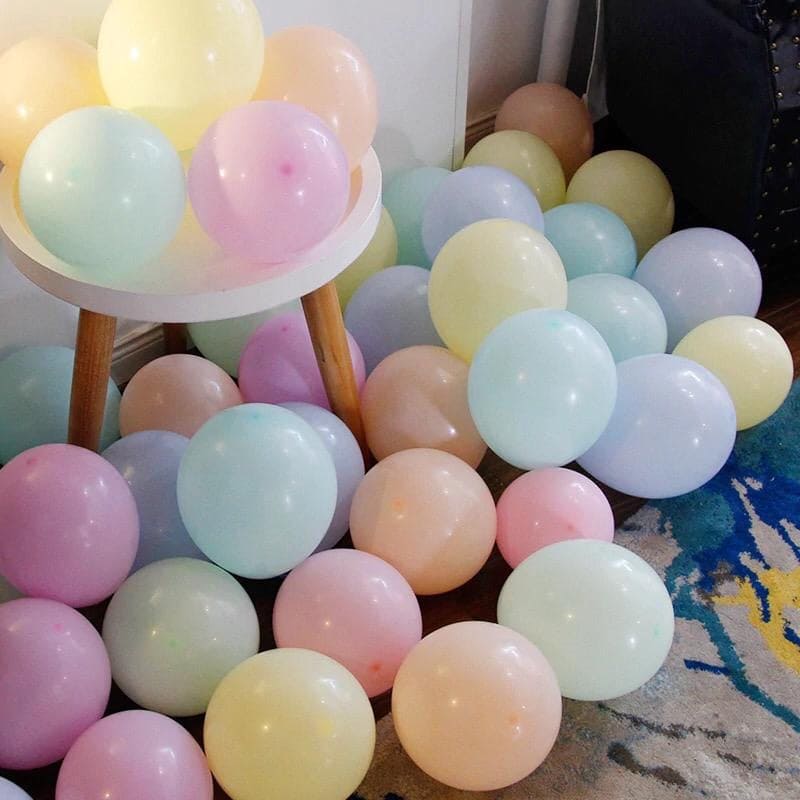 100 Pcs Mix Candy Color Macaron Latex Balloons