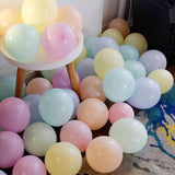 100 Pcs Mix Candy Color Macaron Latex Balloons
