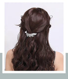 Crystal Leaf shaped Hairclips For Women, Rhinestone Leaf Shining Women's Headwear