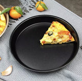 Set of 3 Non-Stick Pizza Pan, Round Pizza Pan Deep Dish Tray, Carbon Steel Non Stick Mold Baking Tool