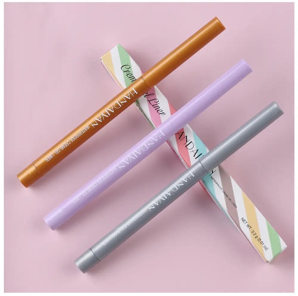 Set Of 12 Handaiyan Cream Gel Eyeliner, Waterproof Matte Eyeliner Gel, Ultra Fine Eyeliner Pencil, Pearl White Brighten Silkworm Shadow Women Eyeliners Pen, Long Lasting Matte Eye Liner, Makeup Cosmetic Beauty Colorful Liner