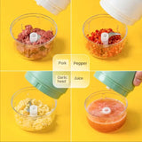 Wave Mini Chopper, Electric Garlic Crusher, Chopper Grater for Vegetable, Masher Press Crusher, Sturdy Durable Chili Vegetable Crusher Kitchen Tool
