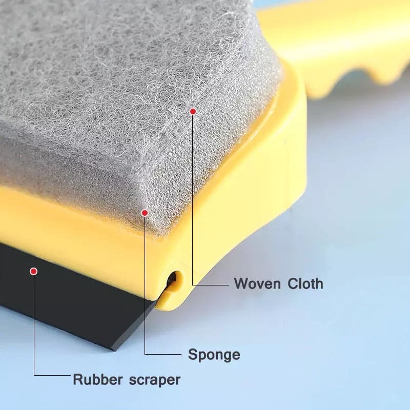 Multifunctional Glass Window Sponge Wiper, Glass Clean Scraper Washing Wiper, Floor Window Cleaning Sponge, Soft Rubber Glass Wiper Scraper, Double Sided Shower Cleaning Sponge