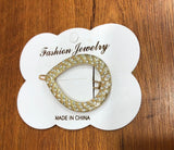Hairpin Brooch Pin, Letter Faux Pearls Ladies Electroplating Sweater Suit Brooch Jewelry Accessories, Pearl Diamond Ecrusted Oval Hair Ball Head Twist Clip