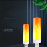 Led Flame Light, Flame Flashing Candle Light, Portable Mini Night Light, Ultra Bright Energy Saving Flame Light, USB Imitating Flickering Candle Night Lamp, Flame Flashing Candle Book Lamp