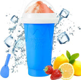 Slushy Ice Maker Cup, Silicon Ice Cream Slushy Maker Bottle Shake Cup, Magic Quick Frozen Smoothies Cup, Summer Squeeze Homemade Juice Water Bottle, Double Layer Squeeze Slushy Maker Cup, Homemade Milk Shake Ice Cream Maker