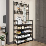 Nordic Coat And Hat Rack, Entryway Floor Display Clothes Rack, Household Shelf Living Room Clothes Storage Rack, Homlly Entryway Coat Rack with Shoes Organizer,  Multi-Functional Shoe Rack, Bedroom Living Room Hanger