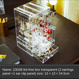 Acrylic Transparent Jewellery Cosmetic Box, Cosmetic Lipstick Jewellery Storage Box, Jewellery Display Organizing Shelve, Luxury Drawer Shelf Organizer, Jewellery Display Stand, Dustproof Jewellery Rack Display, Transparent Crystal Jewellery Rack