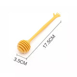 Set Of 2 Plastic Honey Stir Stick, Dessert Coffee Milk Tea Plastic Mixing Stick, Cute Shape Long Handle Kitchen Bee Stick, Practical Honey Stirring Bar