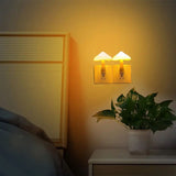 Mushroom Socket Night Light, Light Control Sensor Bedroom Light, Mushroom Wall Socket Lamp, Automatic Sensor Bedroom Decor Wall Lamps For Kid Room, Mini Bedside Socket Lamp, Electric Plug Warm White Light