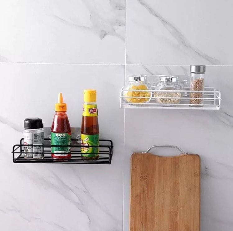 Iron Bathroom Shelf, Shampoo Storage Holder, Bathroom Shelf Shampoo Storage Rack,  Bath Hanging Basket, Iron Cosmetic Holder, Bathroom Kitchen Punch Corner Frame Shower Shelf, Kitchen Bathroom Accessories, Iron Shower Rack