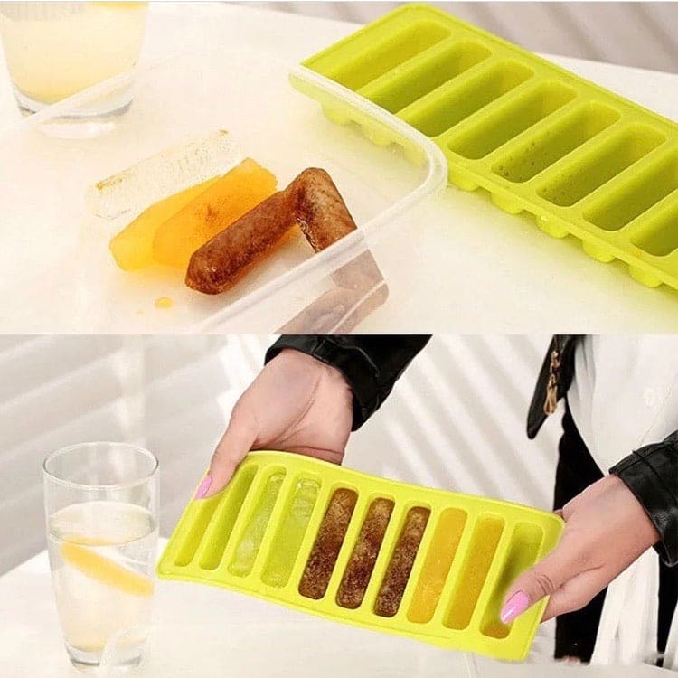 Cylindrical Ice Cube Tray, Silicone Ice Molds