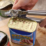 3 In 1 Manual Can Opener, Stainless Steel Heavy Duty Can Opener, Multifunctional Jar Opener, Portable Kitchen Tool, Professional Effortless Openers with Turn Knob Bar