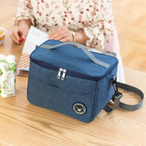 Crossbody Lunch Box Bag, Food Thermal Box, Shoulder Strap Organizer Insulated Case, Water Proof Office Cooler Lunch Box Bag
