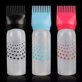 120ml Empty Hair Dye Bottle, Reusable With Applicator Brush Bottles, Convenient Perm Dyed Hair Shampoo Bottle, Oil Comb Dispensing Applicator Bottles, Hair Styling Tool