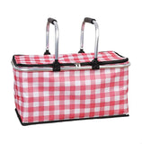 Foldable Picnic Basket, Outdoor Picnic Bag, Portable Insulated Picnic Basket, Large Capacity Camping Insulated Lunch Bag, Garden Yard Picnic Basket and Backpack, Home Storage Basket,  Hamper Insulated Picnic Basket, Folding Portable Market Basket
