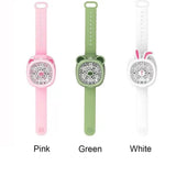 Mini Fan Cartoon Watch, Small USB Rechargeable Wrist Fan, Handheld Desktop Fan, Mini Hand Held Cooling Fan, Mini Cartoon Wristband Fan, Children Travel Air Cooler, Cute Design Fan For Kids