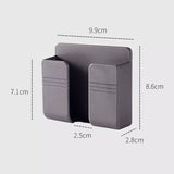 Wall Mounted Charger Bracket Holder, Punch Free Remote Control Storage Box, Mobile Phone Charging Stand, Wall Mounted Remote Control Storage Box Mobile Phone Charging Stand, Remote Control Organizers Hook