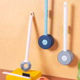 Lollipop Style Mini Toilet Brush, 2 In 1 Toilet Brush with Base Soft Bristles Brush, Wall-Mounted Clean Brushes Bathroom Accessories, Soft TPR Silicone Head Lollipop Shape Toilet Brush with Holder