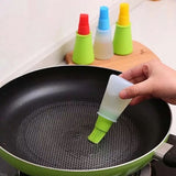 Portable Silicone Oil Bottle,Oil Brush With Squeeze Bottle, Silicone Bastry Brush