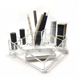 Transparent Triangle Lipstick Case, 8 Grid Acrylic Storage Box, Cosmetic Display Stand, Crystal-like Cosmetic Jewelry Storage Box, Transparent Makeup Storage Box, Eye Shadow Display Stand Holder, Bathroom Skincare Organizer, Desk Cosmetic Shelf