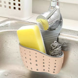 Adjustable Sink Soap Sponge Holder, Kitchen Hanging Drain Basket, Kitchen Sink Washing Storage Rack, Plastic Faucet Hanging Bag, Hanging Drain Rack Basket