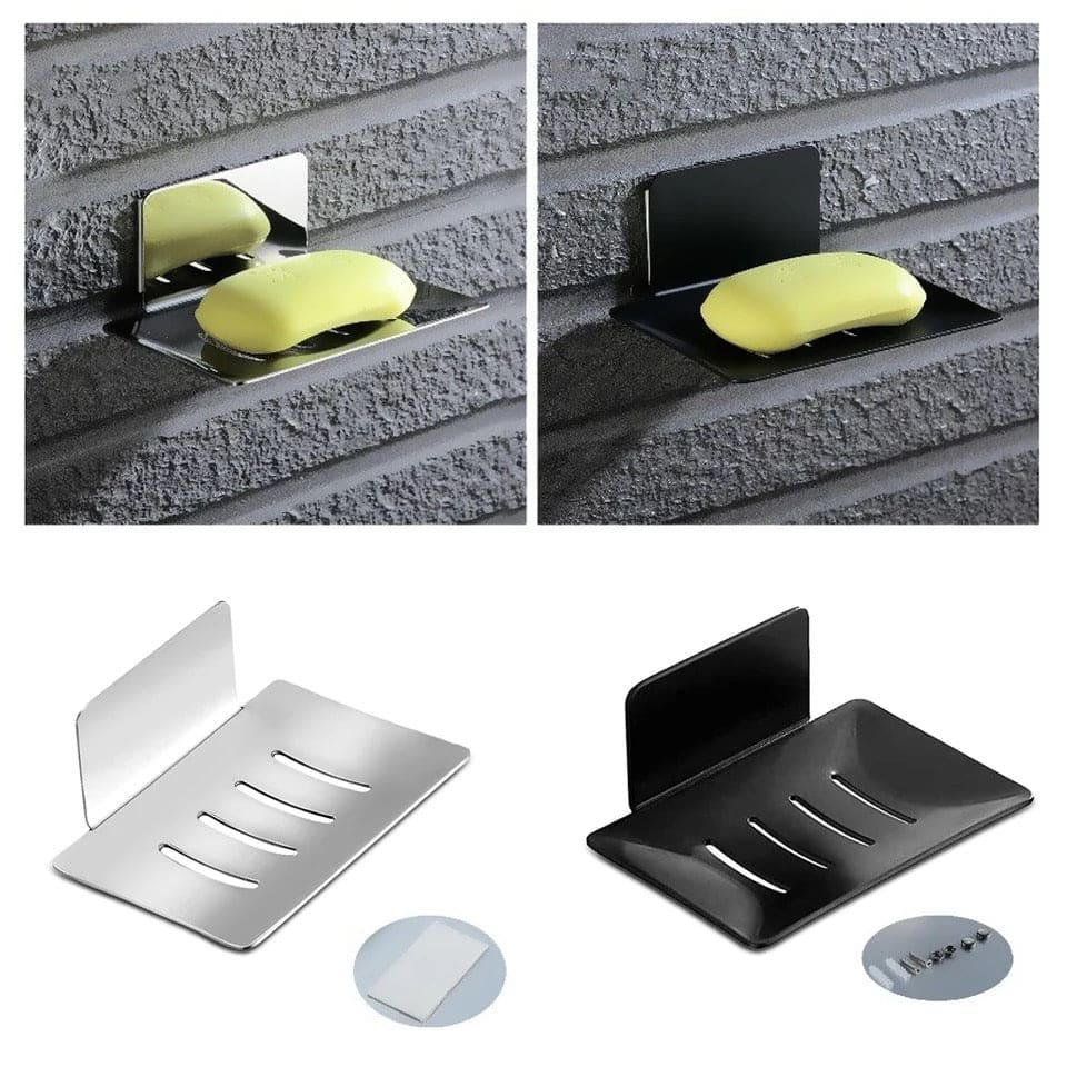 Metal Soap Dish, Self Draining Soap Holder, Soap Draining Tray For Bathroom Creative Soap Dish Holder