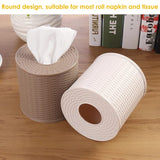 Round Container For Tissue, Living Room Bedroom Napkin Holder, Home Toilet Paper Storage Container, Dustproof Hotel Decorative Tissue Box