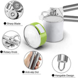 3 In 1 Manual Can Opener, Stainless Steel Heavy Duty Can Opener, Multifunctional Jar Opener, Portable Kitchen Tool, Professional Effortless Openers with Turn Knob Bar