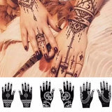 Professional Henna Stencil Temporary Hand Tattoo, Body Art Sticker, Temporary Hand Mehndi Tattoo, Body Art Sticker, Wedding Tool Flower Tattoo Stencil