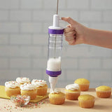 Dessert Ice Injector, Handy Cake Decorating Tool. Dessert Decoration DIY Pastry Syringe, Cake Decorating Tool, Cupcake Filling Injector, Wilton Dessert Decorator Plus Cake Decorating And Icing Tool, Cake Cream Piping Syringe