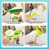 Snack Sealing Clip, Seal Pour Food Storage Bag Cap Clip, Food Sealer Clamp, Round Mouth Effect Clip Kitchen Tool,  Multifunction Seal Pour Food Storage Bag Clips, Moisture Sealing Snack Storage Container Clips, Home Food Close Clip Seal