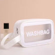 Portable Dual Chain Wash Bag, Travel Friendly Clear Makeup Storage Washbag, Large Waterproof Cosmetics Bag, Travel Translucent Makeup Organizer