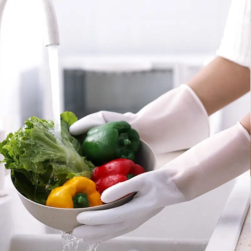 1 Pair Silicone Cleaning Gloves, Dishwashing Cleaning Gloves, Silica Gel Cleaning Gloves Scrubber, Multifunction Silicone Cleaning Gloves, Durable Scrubber Rubber Gloves, Waterblock Reusable Household Cleaning Gloves