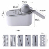 Artifact Vegetable Cutting Shredder, Household Multifunction Slicer Grater, Double Draining Hand Guard Design Fruit Peeler, Professional Grater With Adjustable Blades, Manual Vegetable Cutter, Kitchen Salad Food Chopper With Container And Drain Basket