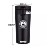 380ml Double Stainless Steel Coffee Mug, Travel Coffee Mug, Steel Thermos Tumbler Cups, Vacuum Flask thermo Water Bottle, Insulated Water Bottle, Double Thickened Coffee Mug