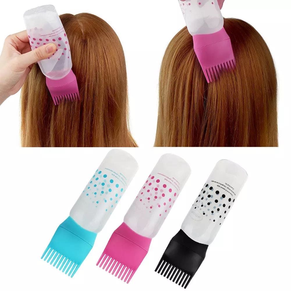 120ml Empty Hair Dye Bottle, Reusable With Applicator Brush Bottles, Convenient Perm Dyed Hair Shampoo Bottle, Oil Comb Dispensing Applicator Bottles, Hair Styling Tool