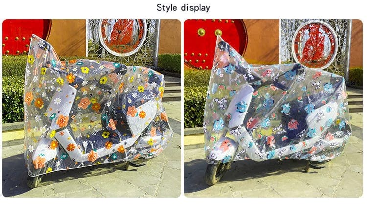 Bike Printed  Dustproof Cover, Thicken Waterproof Cover, Protective Clothing, Motorcycle Rain Shield, Washable Sunscreen Sleeve Protector