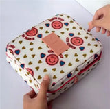 Multifunctional Travel Cosmetic Bag, Double Layer Portable Cosmetic Bag With Adjustable Dividers, Portable Makeup Pouch Brush Organizer, Purse Handbag for Women