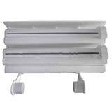 3 In 1 Multifunctional Kitchen Roll Holder, Cling Film Wall Mounted Paper Holder Shelf, Triple Food Wrap Dispenser, Kitchen Roll Holder With Spice Rack and Slide Cutter, Multifunctional Cling Film Cutter