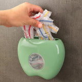 Apple Plastic Bag Organizer, Plastic Wrap Storage Box, Kitchen Bathroom Disposable Organizer, Transparent Disposable Plastic Bags Organizer, Elastic Fresh Keeping Bag Storage Container