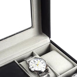 Slots Watch Boxes Storage Organizer, PU Leather Bracelets Rings Watches Display Jewellery Box, Lockable Watch Storage Case, Multifunction Watch Jewellery Box