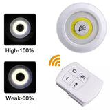 Set Of 3 Wireless Remote Control Night Light, 3W Super Bright COB Under Cabinet Light, Dimmable Wardrobe Closet Cupboard Door Lamp, Under Cabinet Closet Night Light