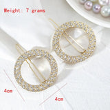 Hairpin Brooch Pin, Letter Faux Pearls Ladies Electroplating Sweater Suit Brooch Jewelry Accessories, Pearl Diamond Ecrusted Oval Hair Ball Head Twist Clip