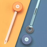 Lollipop Style Mini Toilet Brush, 2 In 1 Toilet Brush with Base Soft Bristles Brush, Wall-Mounted Clean Brushes Bathroom Accessories, Soft TPR Silicone Head Lollipop Shape Toilet Brush with Holder