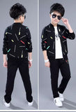 2 Pcs Spring Autumn Children Sport Suits Long Sleeve Boys, Clothing Boys Sports Sweatshirt, Kids Autumn Jacket + Pants